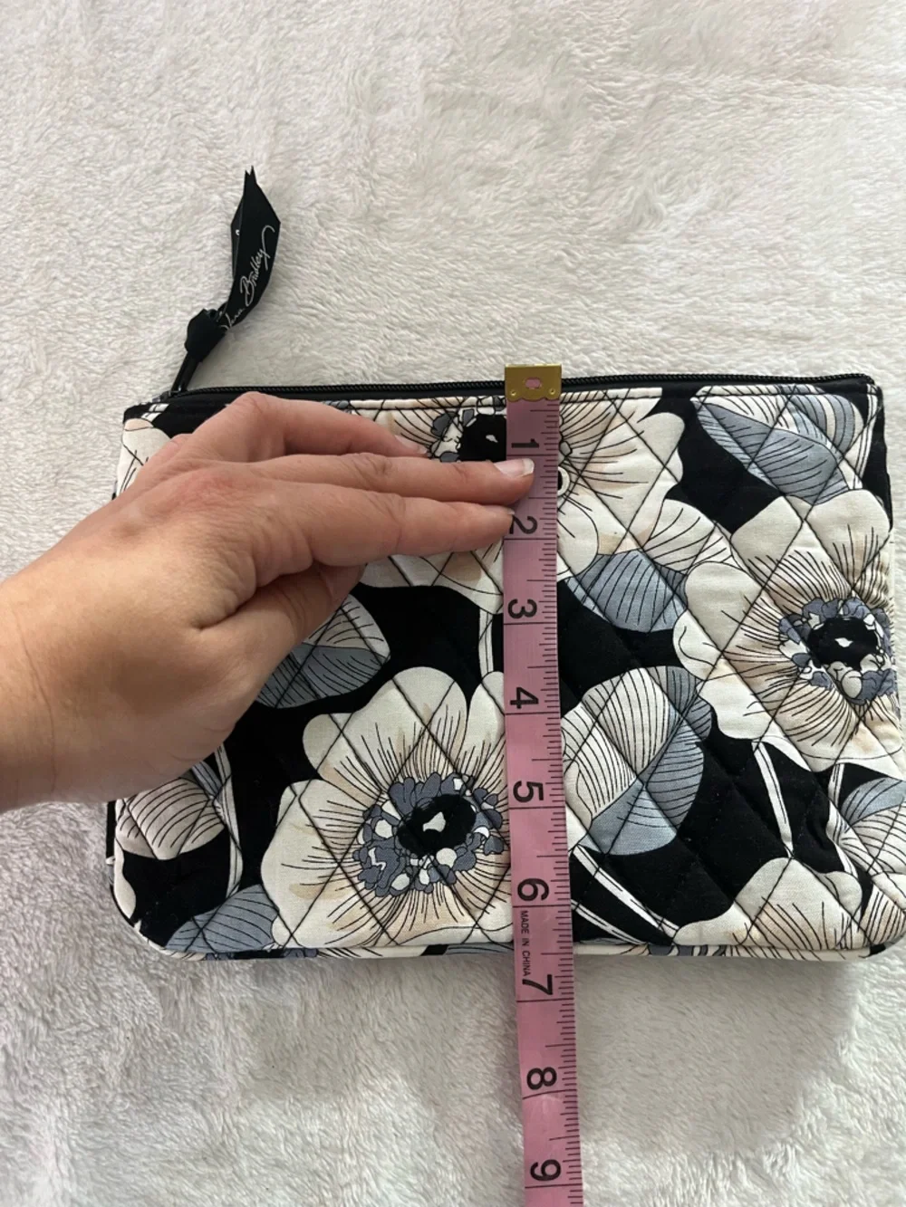 Vera Bradley Camellia Floral Cosmetic Duo Set Travel Pouches Small Zipper Bags